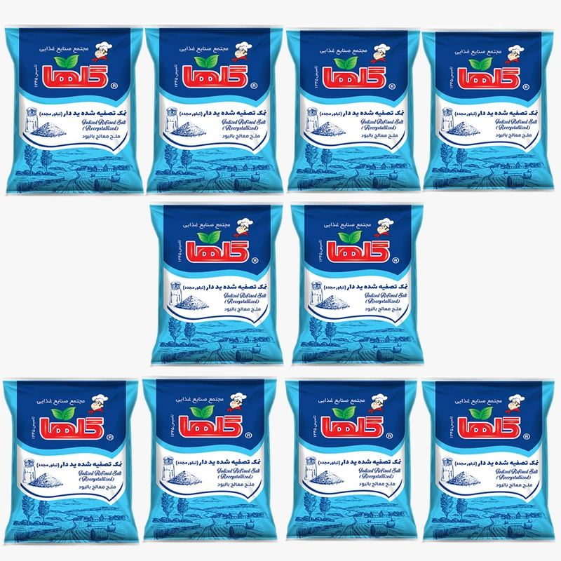 نمک 500 گرمی تصویه شده ید دار گلها