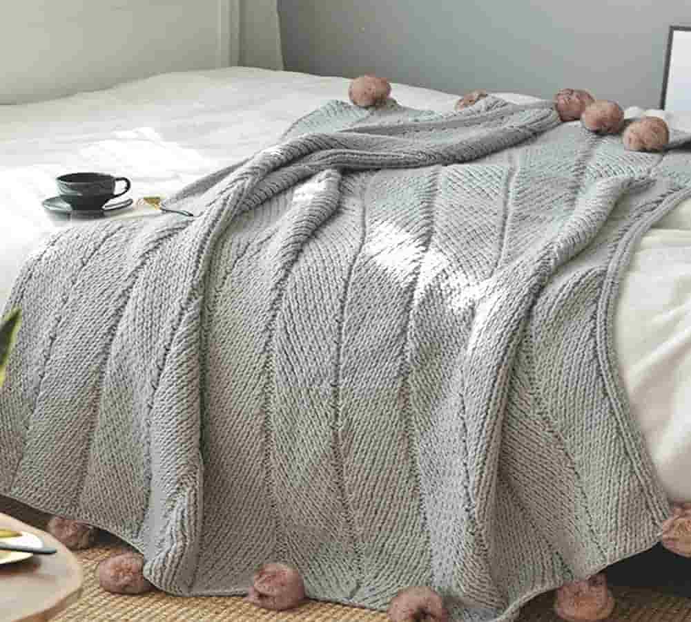 تصویر 2 از پتو بافتنی بافتی نرم و ایده آل