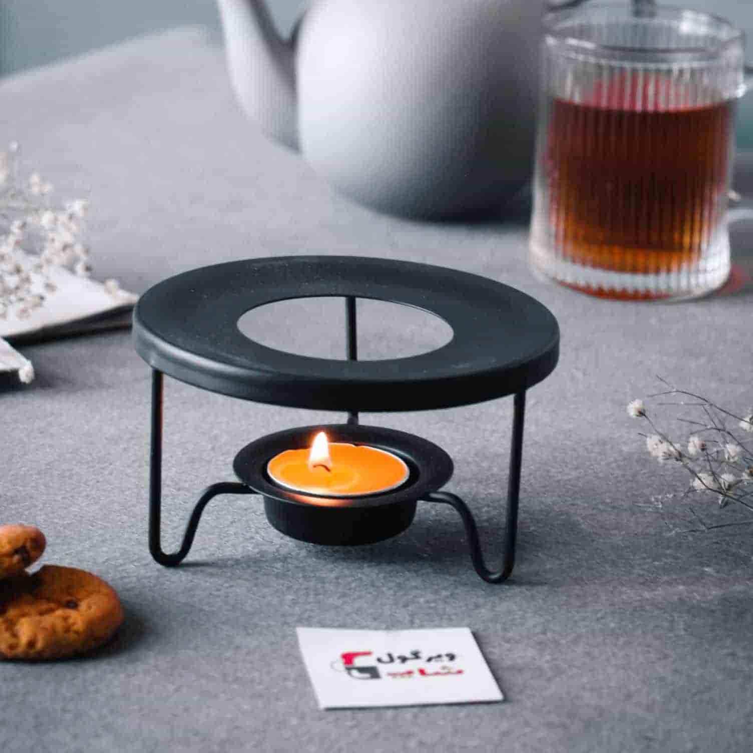 تصویر 2 از شمع زیر قوری با طراحی کلاسیک و ساده