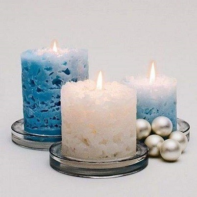 تصویر 4 از شمع یخی با جلوه شفاف و کریستالی