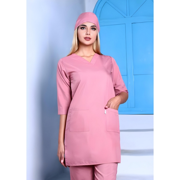 تصویر 1 از لباس پرستاری صورتی سبک خاص و دلنشین