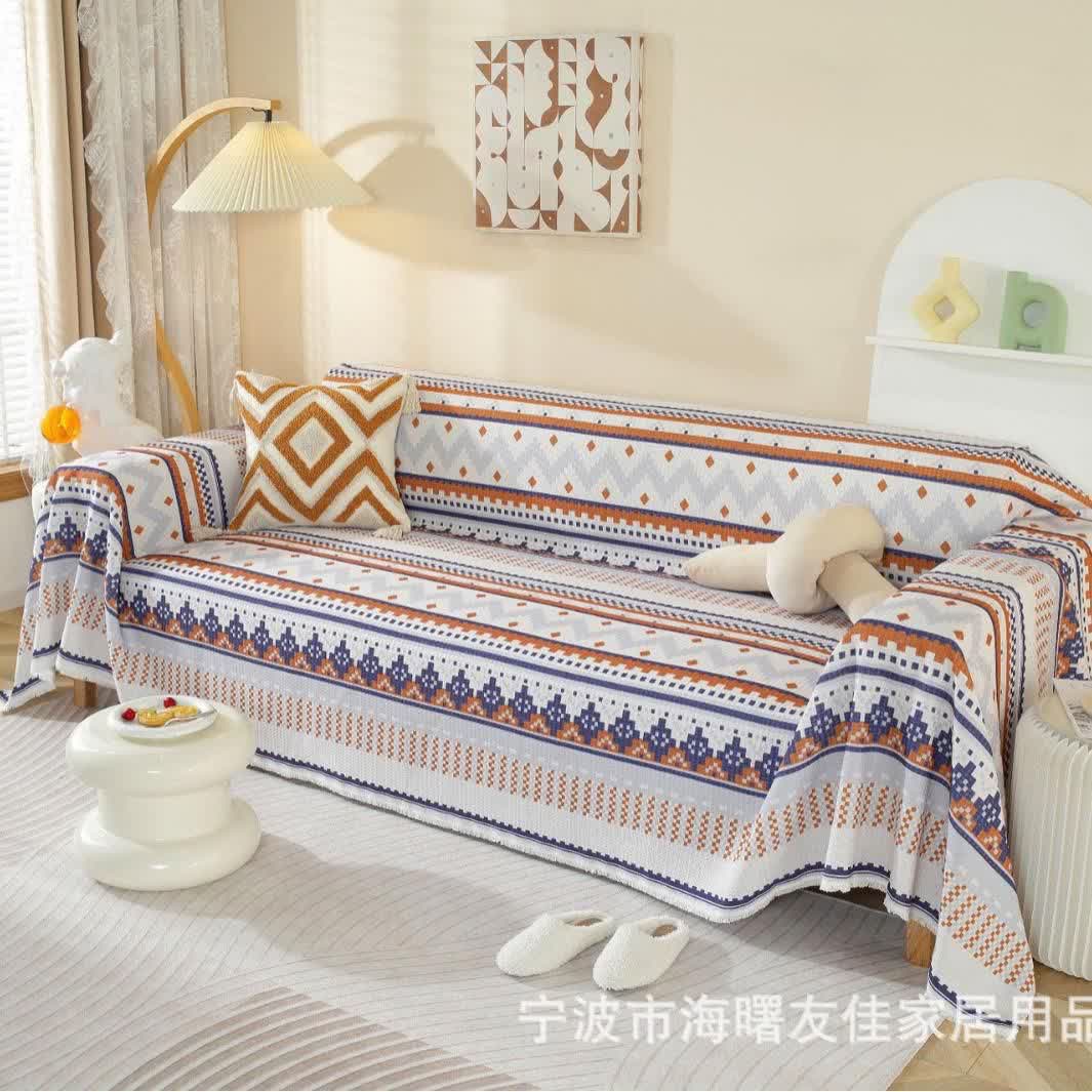 تصویر 1 از شال مبلی خز طرح دار با ظاهری لوکس و نرمی ویژه