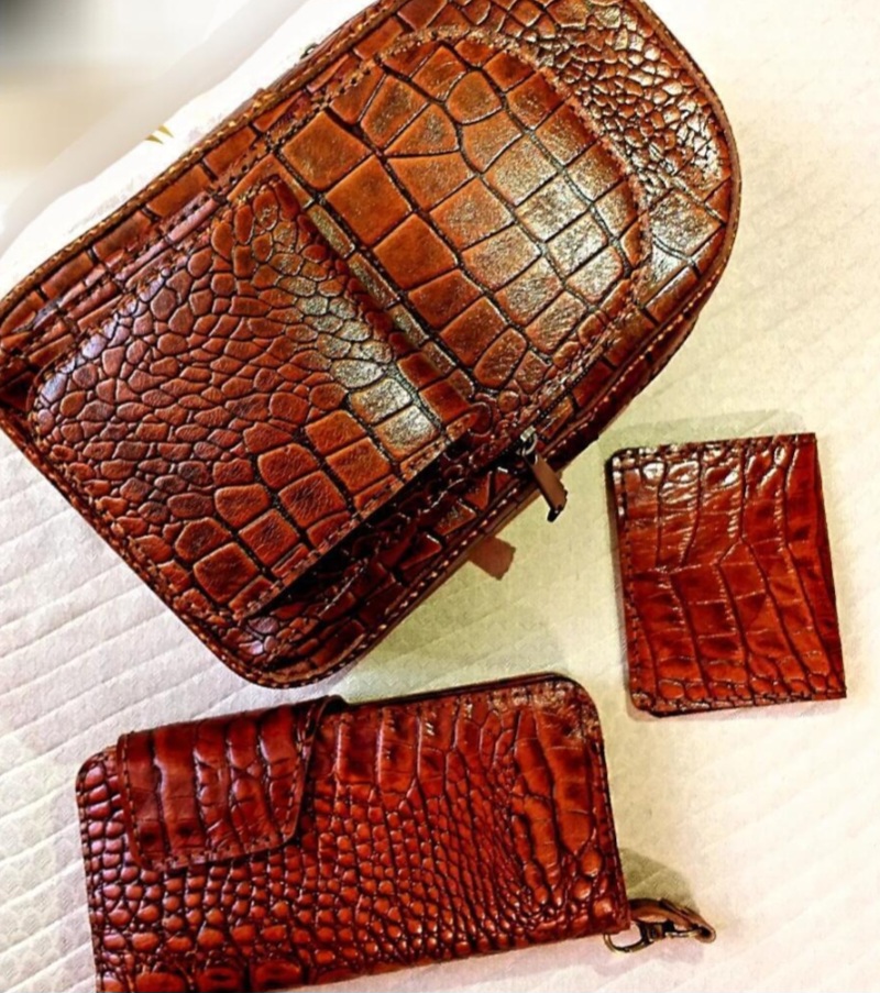 ست کیف چرم دستدوز با قیمت ارزان