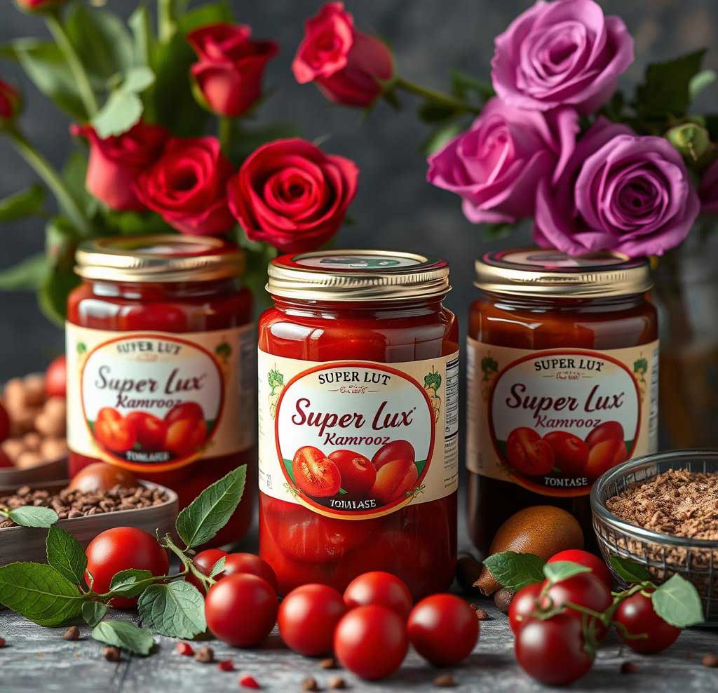 رب گوجه فرنگی شیشه ای کامروز با استانداردهای بین المللی