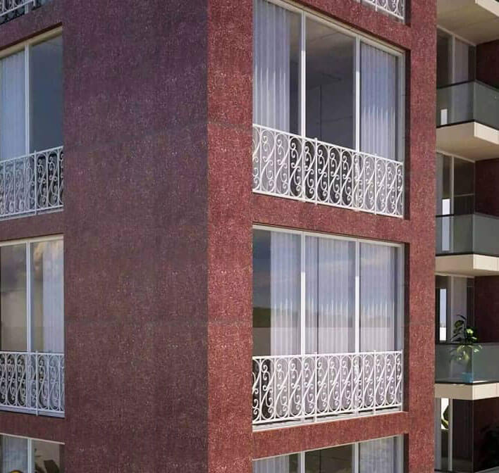 تصویر 1 از سنگ گرانیت قرمز نائین طرح چشمگیر و برجسته