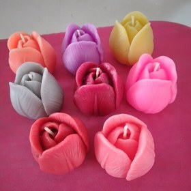 تصویر 3 از شمع غنچه گل رز دکوری در رنگ‌ های مختلف