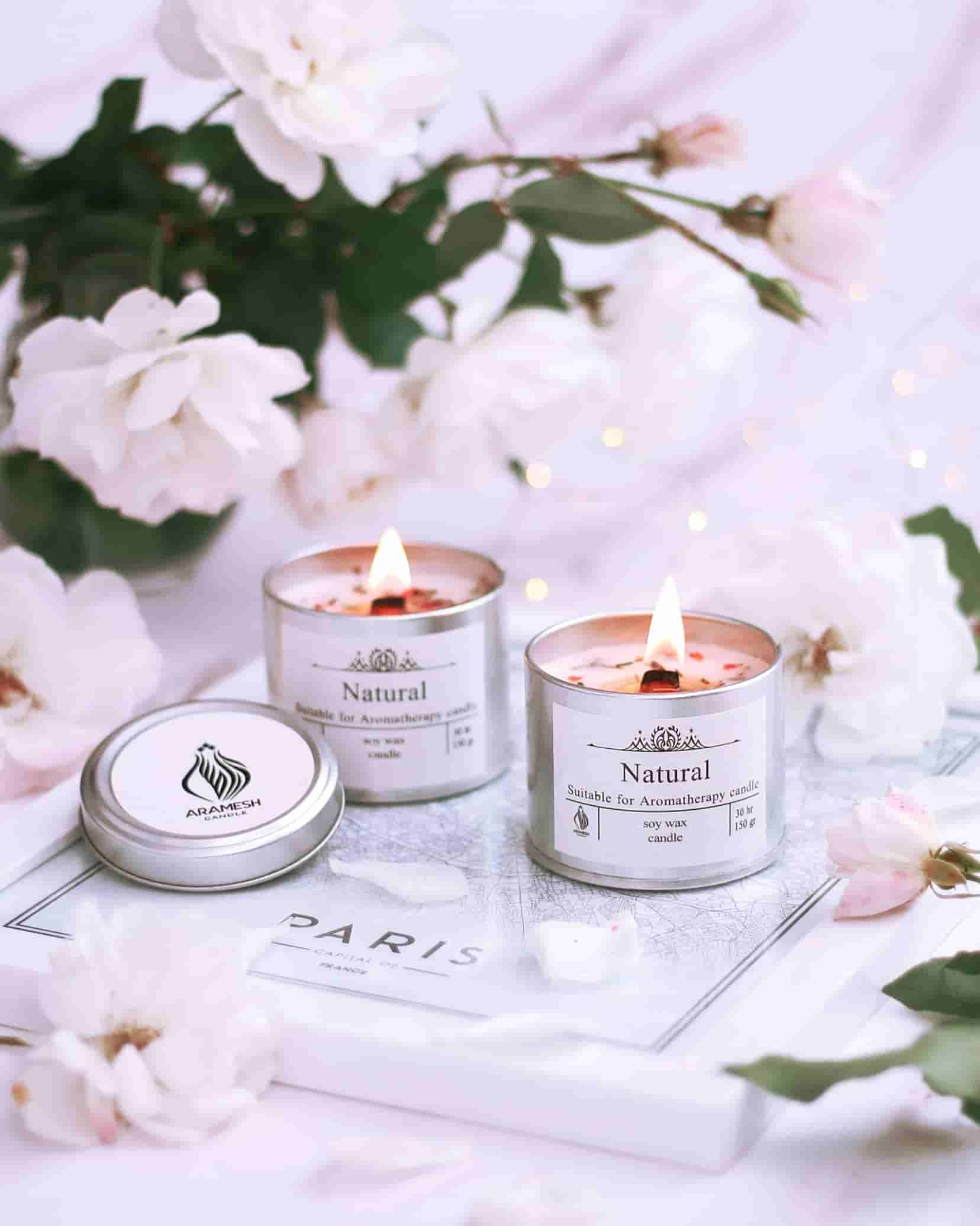 شمع ظرف فلزی کوچک و بزرگ در سایزهای مختلف