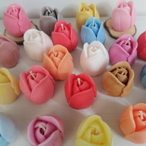 تصویر 3 از شمع غنچه با طراحی ظریف و طبیعی