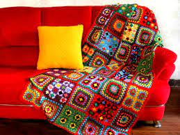 تصویر 4 از شال مبلی بافتنی با طرح هنری و دوام طولانی