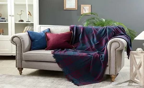 تصویر 3 از شال مبلی مکرومه با طرح ظریف و دوام بالا