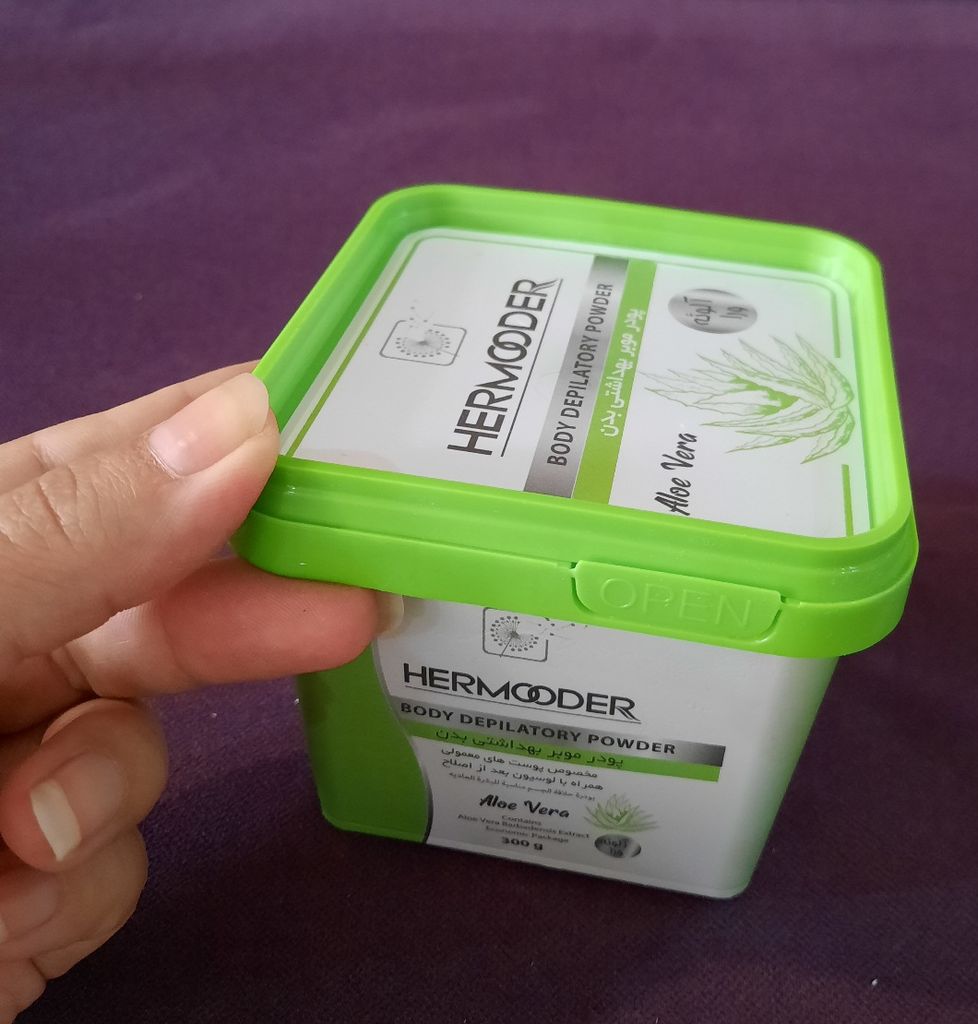 پودر موبر هرمودر Aloe Vera با ترکیبات گیاهی