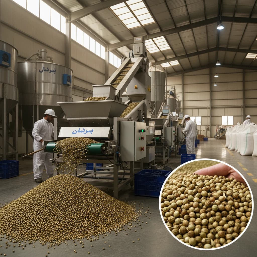 تصویر 1 از فروش دانه گشنیز پریمیوم کنگاور با عطر طبیعی و رژوبت پایین