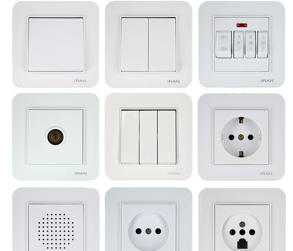 تصویر 1 از انواع کلید و پریز عمده با طول عمر بلند مدت