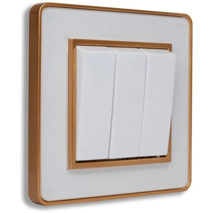 تصویر 3 از کلید و پریز ویترا طلایی مناسب برای دکوراسیون داخلی