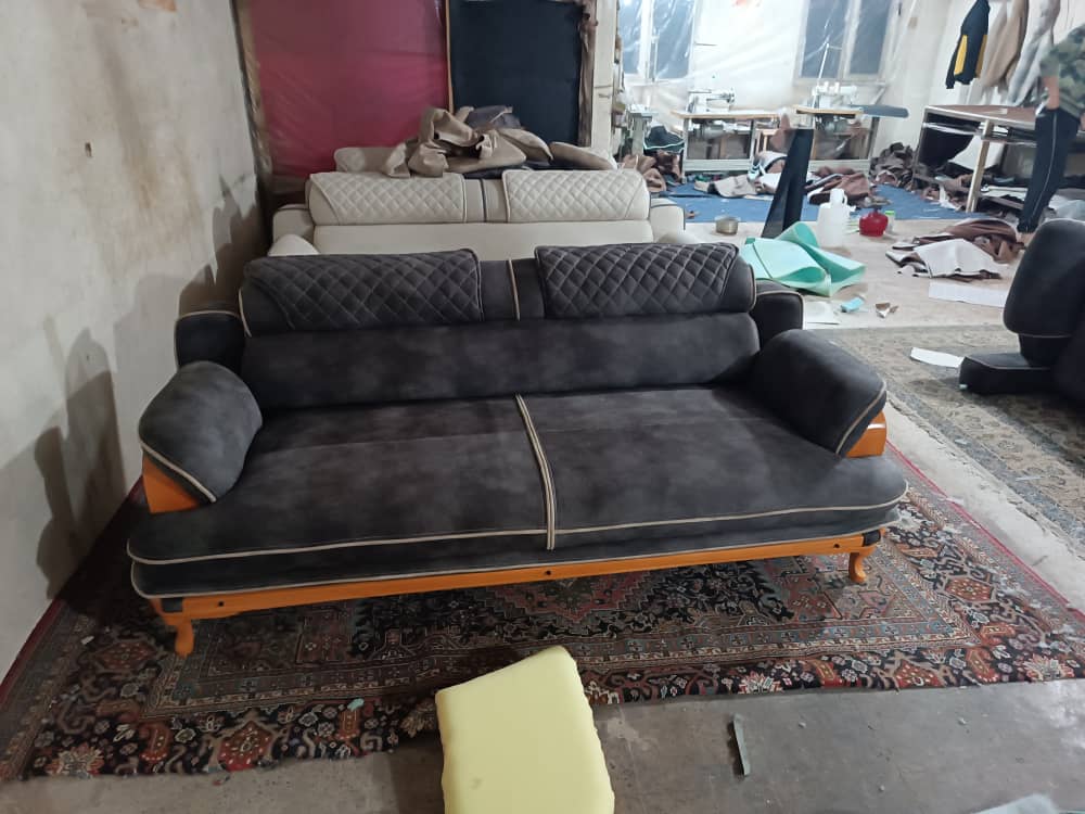 تصویر 2 از قیمت خرید مبل راحتی فابیکو سبز و سفید + فروش ویژه