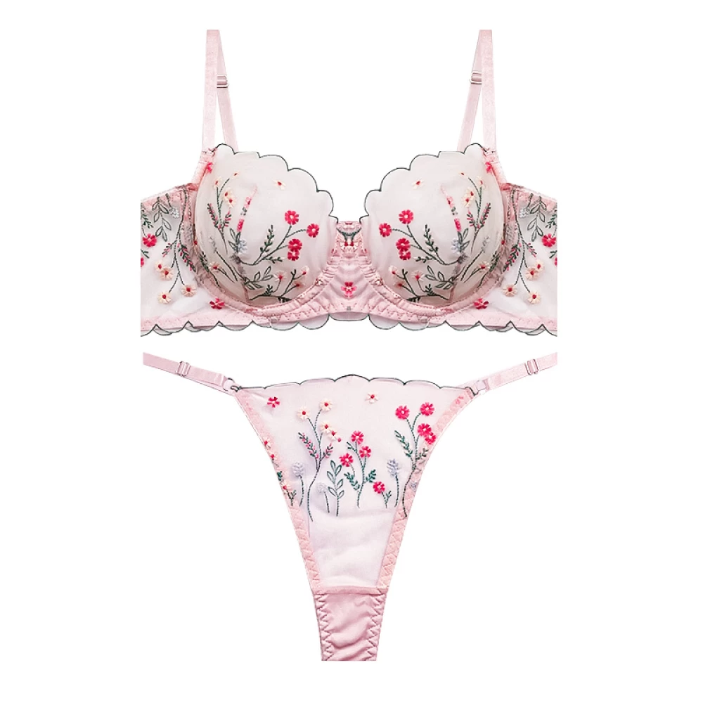 تصویر 2 از ست لباس زیر زنانه مدل توری طرح Paradise