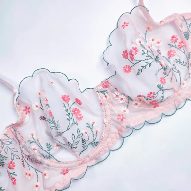 تصویر 4 از ست لباس زیر زنانه مدل توری طرح Paradise