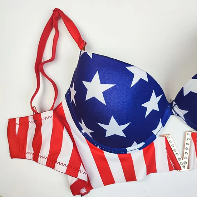 تصویر 2 از ست شورت و سوتین زنانه مدل اسفنجی  طرح آمریکا