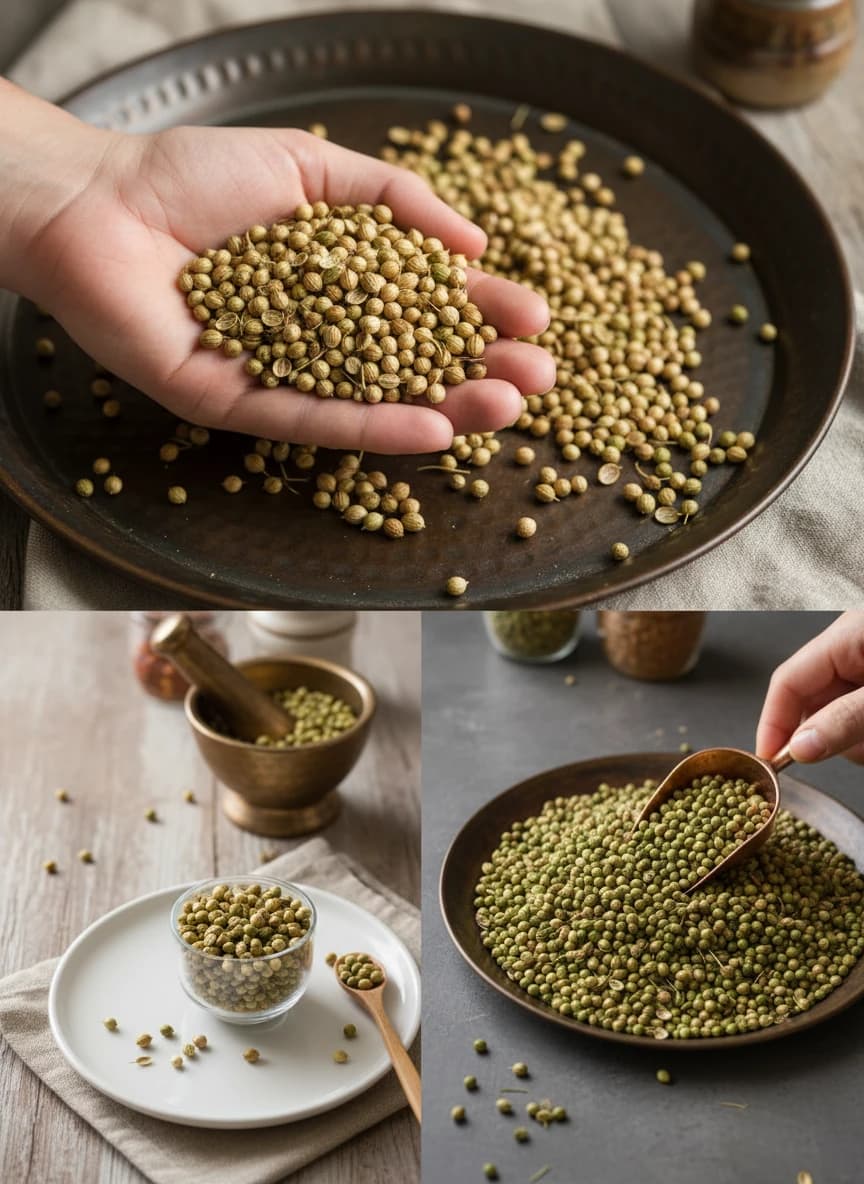 تصویر 1 از خرید گشنیز پریمیوم توپی با دانه‌ درشتی برای عطاری لوکس