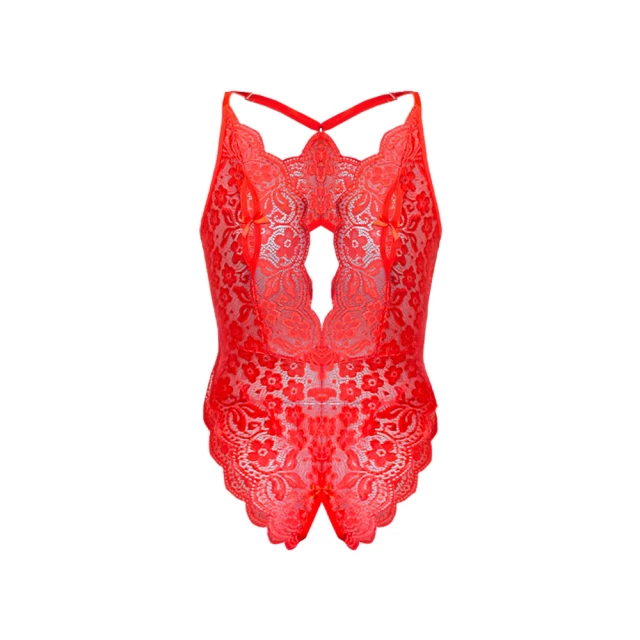 بادی فانتزی زنانه مدل تمام دانتل فاق باز