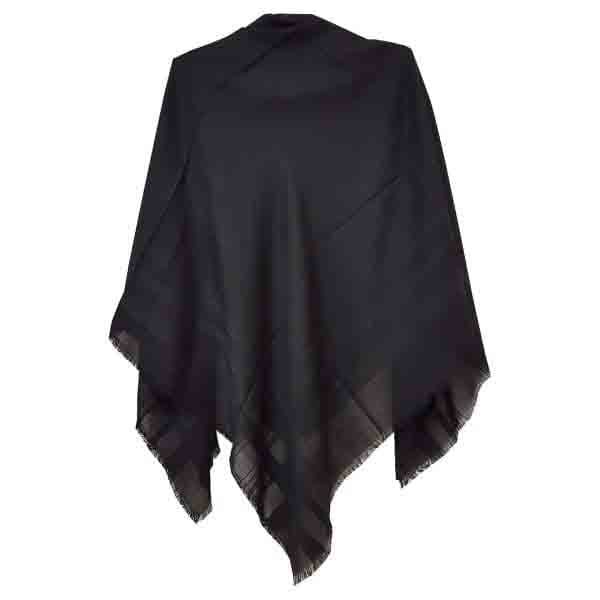 تصویر 4 از روسري قواره بزرگ مشکي شیک مناسب استایل رسمي و روزمره