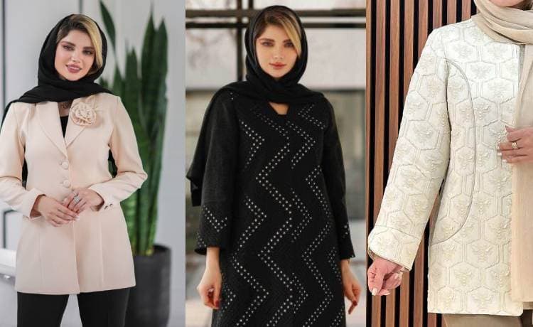 تصویر 2 از مانتو مزونی مجلسی شیک با طراحی خاص و لوکس