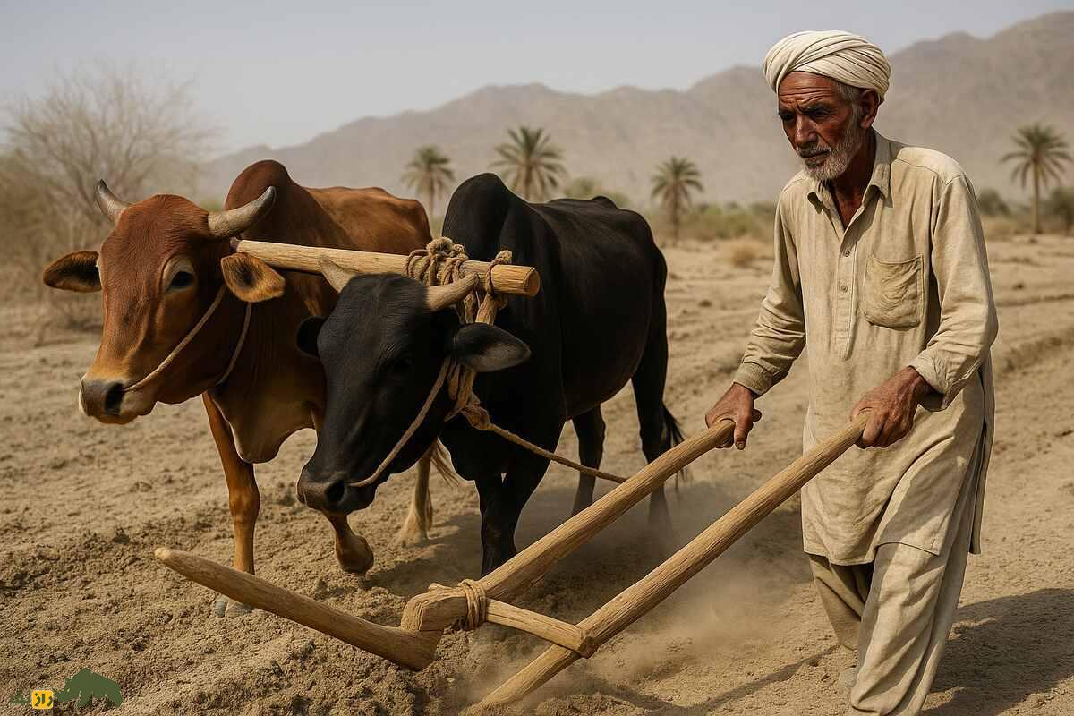 تصویر 3 از گاو آهن چوبی با بدنه محکم و مناسب خاک‌ های سبک و زمین‌ های کوچک