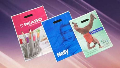 تصویر 2 از خرید عمده نایلون تبلیغاتی دسته دار در سایزها و رنگ های متنوع