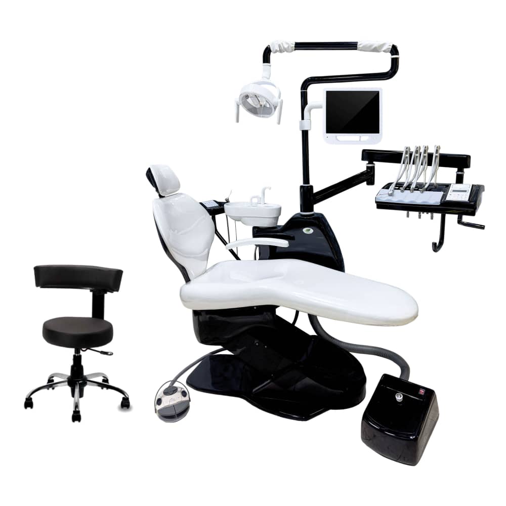 صندلی دندانپزشکی با کنترل پایی با عملکرد روان و دقیق