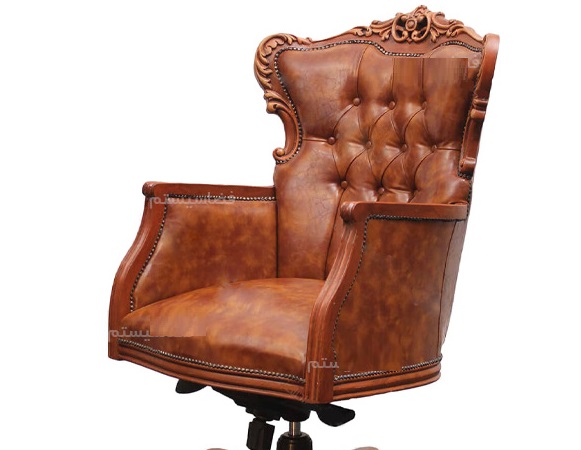 تصویر 3 از صندلی اداری چوبی با طراحی کلاسیک و دوام بالا