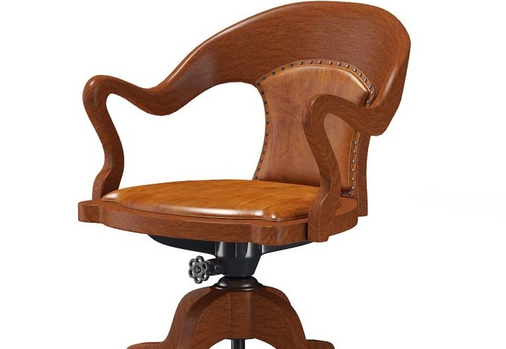 تصویر 2 از صندلی اداری چوبی با طراحی کلاسیک و دوام بالا