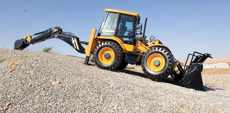 لودر بکهو jcb شاسی مقاوم با کنترل راحت برای کاربر