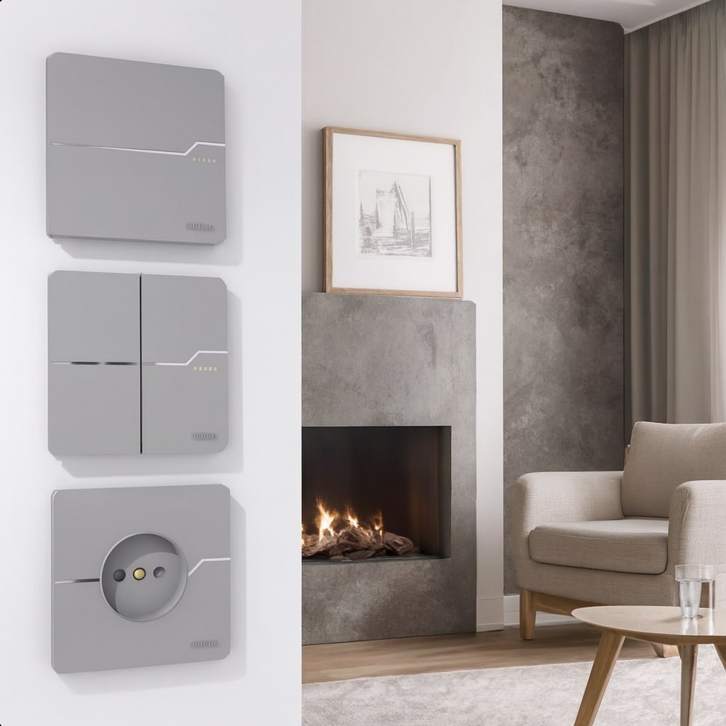 کلید و پریز ویرا T2 نوک مدادی