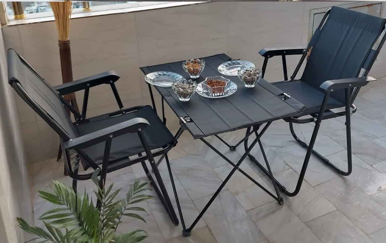 تصویر 4 از صندلی مسافرتی با میز مناسب چیدمان سریع در فضای باز