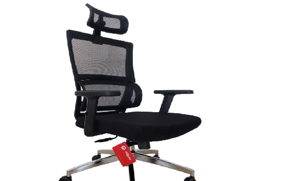 صندلی اداری طرح نیلپر فریم مقاوم با نشیمنگاه نرم و زاویه قابل تنظیم