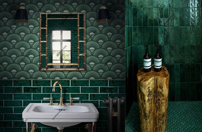 تصویر 3 از سرامیک پرسلان سبز با سطح مقاوم در برابر خراش و ضربه