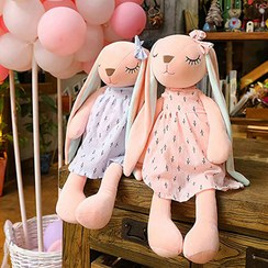 عروسک صورتی گوش دراز نرم و ضد حساسیت برای نوزادان