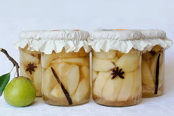 تصویر 2 از کمپوت گلابی ارگانیک آماده با طعم طبیعی و شیرین