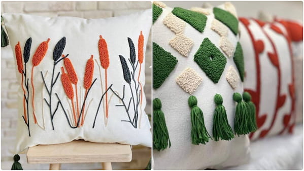 تصویر 3 از بالشت دست دوزی با قابلیت شستشو آسان و روکش ضد حساسیت