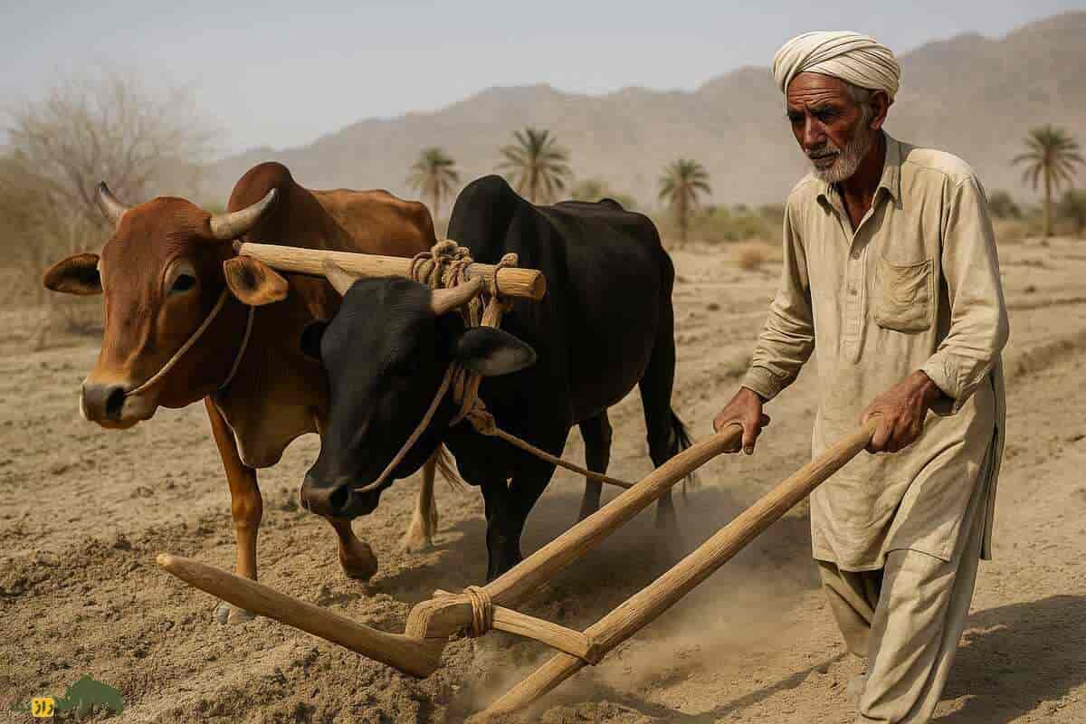 تصویر 3 از گاو آهن چوبی میراث کهن در آماده سازی خاک های روستایی با کیفیت درجه یک