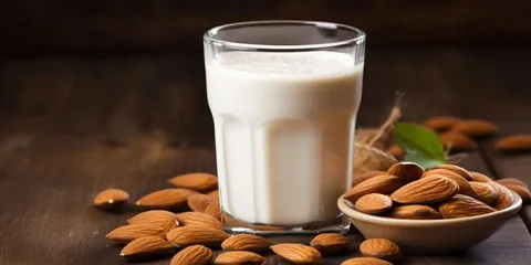 شیر بادام بدون قند و افزودنی‌ های شیمیایی