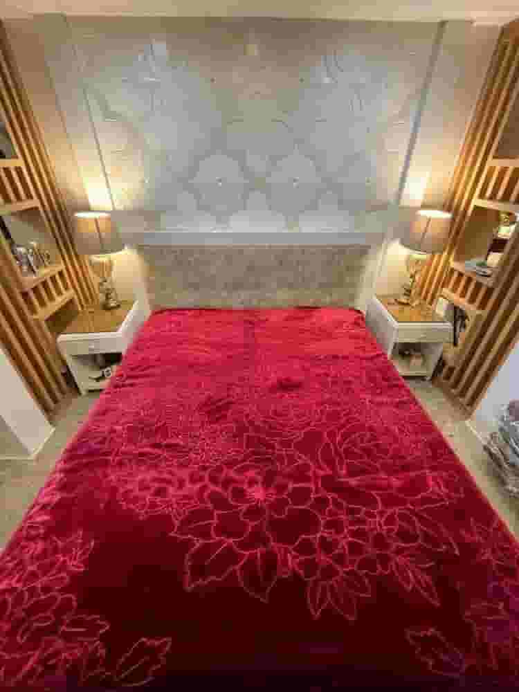 تصویر 2 از پتو تک رنگ گل برجسته + فروش عمده وارزان