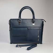 کیف چرم اداری سرمه ای طبیعی در مدل‌ های متنوع