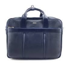 تصویر 4 از کیف چرم اداری سرمه ای طبیعی در مدل‌ های متنوع