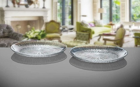 تصویر 4 از پیش دستی بلور قدیمی با طرح موج دار و بدنه شفاف و مقاوم