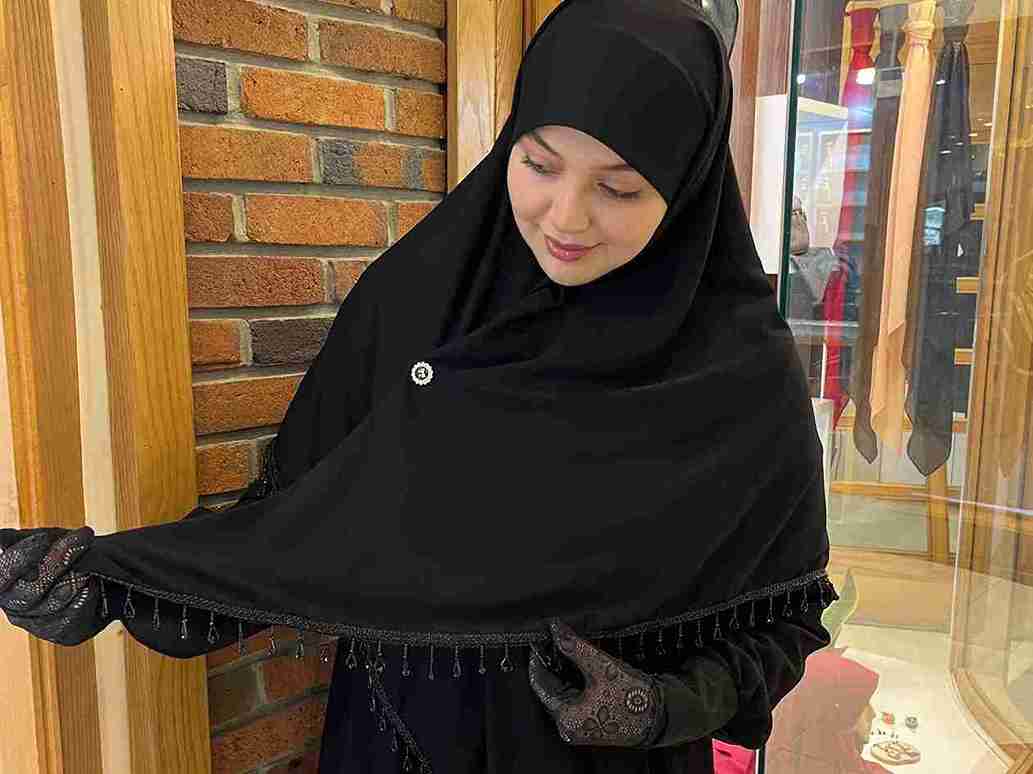 قیمت عمده روسری مشکی تور دانتل + تولیدی