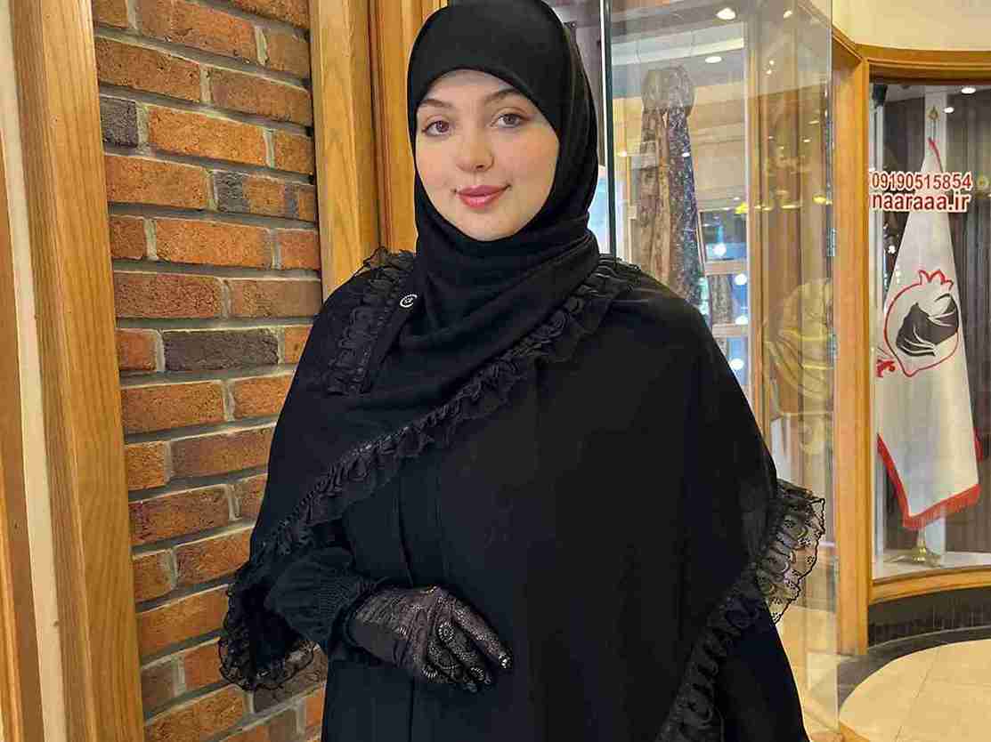 تصویر 5 از قیمت عمده روسری مشکی تور دانتل + تولیدی