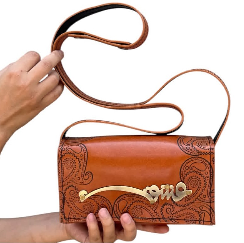 تصویر 1 از کیف دوشی زنانه چرم طبیعی خرید به صرفه