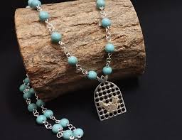 تصویر 1 از گردنبند نقره مرغ آمین با آویز زیبا و چشم نواز