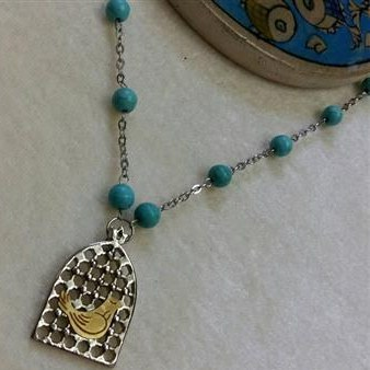 تصویر 3 از گردنبند نقره مرغ آمین با آویز زیبا و چشم نواز